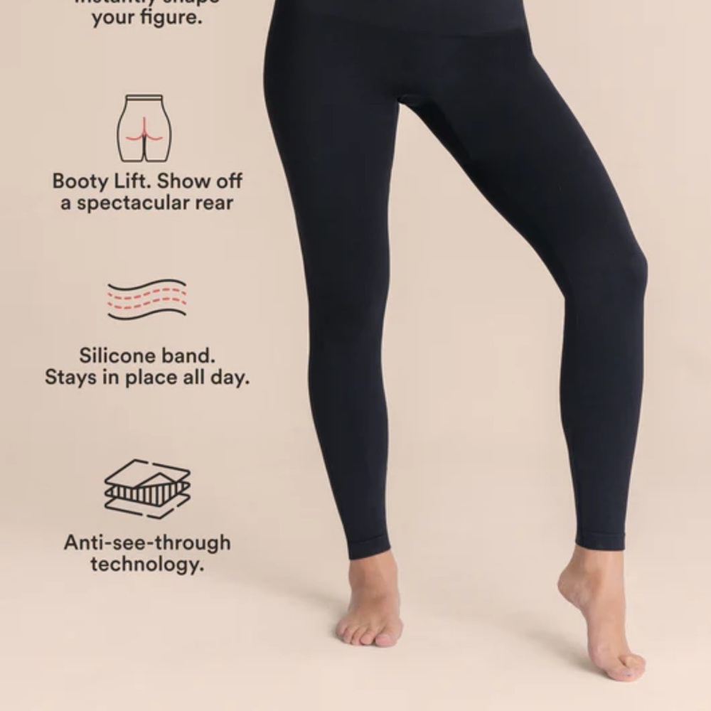 Shapermint Essentials Black Compression Leggings … - image 2